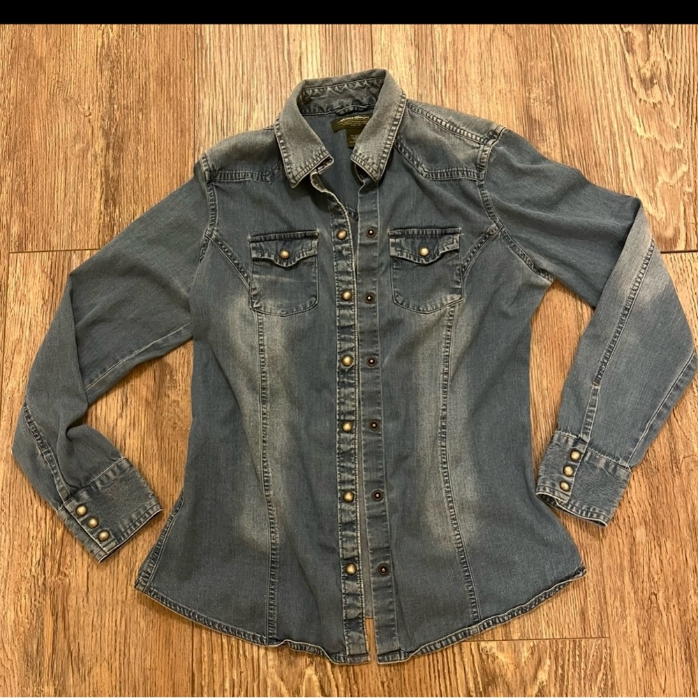 Eddie Bauer Denim Button-Up Shirt